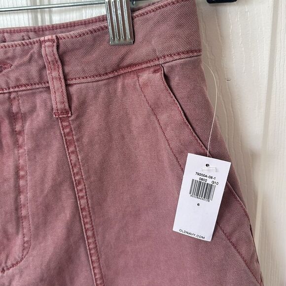 Old Navy Women’s High-Waisted Straight Canvas Workwear Pants Dusty Birch 6 NWT - Picture 8 of 8